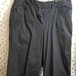 This a a black crop pair of pants